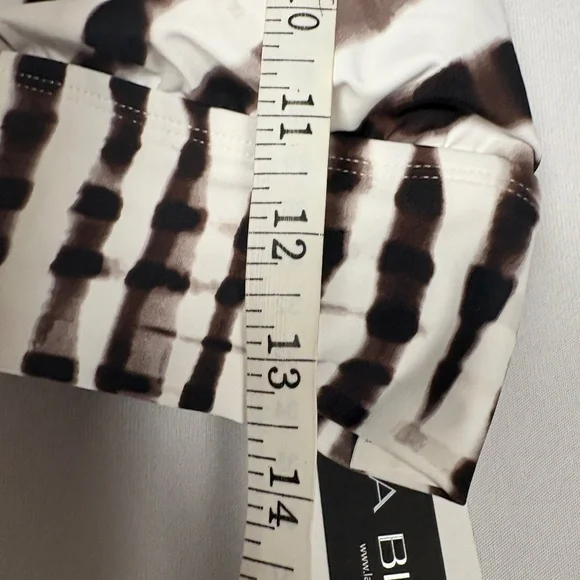 LA BLANCA | Tie Dye Longline V-Neck Brown & White Embellished Bikini Top‎ - Picture 13 of 14